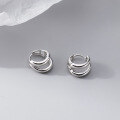 wholesale S925 Sterling Silver Fresh and Sweet Ins Style Niche Design Exquisite Minimalist Double-Layer Ear Clasp M06393-0-2