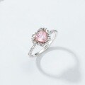 wholesale Metal material, Runaway Princess Pink Heart Zircon Pearl Ring for Women, Small and Exquisite, High-End Index Finger Ring, Elegant and Sweet, Versatile Band-0-1