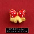 wholesale Metal material: Old gold Vietnamese sand gold KT cat cartoon bow tie KT cat pendant with large hole, lucky bead, DIY bracelet, leather cord accessory-0-7