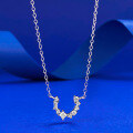 wholesale 925 Silver with Diamond Horse Hoof Necklace, New Design by Mu Jing Jewelry, Trendy and Versatile for Women, Unique and High-End Style-0-0