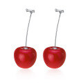 wholesale S925 Sterling Silver Women's Forest Style Fashion Cherry Earrings, Elegant and Lady-like Long Drop Ins Korean Version Earrings G4325-0-4