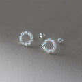 wholesale S925 Sterling Silver Irregular Circle Full Diamond Spiral Ear Studs Ins Style Design Earrings M04929-0-5
