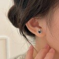 wholesale S925 Sterling Silver Small Cat Ear Studs for Women, Fresh and Cute Sweet Best Friend Student Earrings Ear Piercings for Healing Ear Holes-0-1