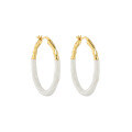 wholesale S925 Sterling Silver Solid Irregular Circle Resin Drip Earrings for Women, Original and Unique INS Style Minimalist-0-6