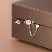 wholesale S925 full diamond star synthetic cat's eye stone women's ear studs sweet and fresh earrings M02379-S925 silver pair silver 925 silver