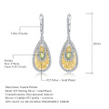 wholesale 925 Silver Designer High-end Natural Peridot Jewelry Set with Sunflower Element Design, Ring and Earrings-0-4