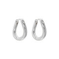 wholesale S925 Sterling Silver 507 Korean Version Ins Small Design Minimalist Irregular Lines Circle Ear Clips for Women-0-7