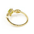 wholesale 925 Sterling Silver Gold-Plated Japanese Light Luxury New Arrival Dainty Peridot Ring for Women, Drop Shipping Available-0-2