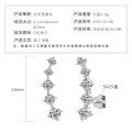 Sterling Silver Moissanite Fashion Vine Earrings, Wholesale Direct-0-4