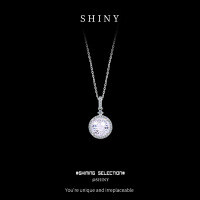 Metal Material Minimalist Fashion Micro-Set Round Zircon Necklace Valentine's Gift Factory Stock Wholesale-S925 Sterling Silver  925 Silver