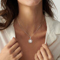 S925 Sterling Silver Geometric Hollow Natural Freshwater Pearl Necklace-0-1