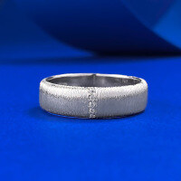 wholesale S925 Sterling Silver Zhuo Zhifan Jewelry New Wide and Narrow Brushed Ring Vintage Style Versatile TikTok Live Hit-R1098 Wide Silver Brushed 9