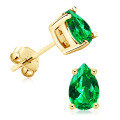 wholesale 925 Silver Internet Celebrity INS Style Teardrop Emerald Earrings Women Small and Unique Design Sense Ear Accessories TikTok Same Style-0-4