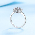 wholesale 925 Sterling Silver Moissanite Women's Luxury Wedding Ring Fashion Style Factory Direct Supply Supports Any Appraisal 1 Carat Ring-0-2