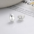 wholesale S925 Silver Fashionable Korean and Japanese Style Oval Teardrop Trendy Minimalist Commuter Versatile Earrings Ear Clips-0-2