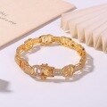 wholesale S925 silver European and American cross-border moissanite fashion bracelet hip-hop Cuban chain trendy personality stylish gold-plated bangle-0-6