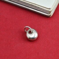 wholesale S925 Sterling Silver Small Lock Silver Ingot Pendant, Retro and Minimalist Solid Hard Silver Hand-Braided Cord Bracelet Accessory-One with ring (5000184-2)