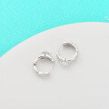 wholesale S925 Sterling Silver Moissanite Earrings for Women, Versatile Ear Clips, New Trendy Hoop Earrings, Fashion Ear Accessories, Korean-style Ear Hooks-0-1