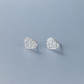 wholesale S925 Sterling Silver Stud Earrings Hollow Wire-Wrapped Geometric Square Circle Heart Star Sweet Skein Earrings G9419-0-5