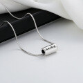 wholesale S925 Sterling Silver Snake Bone Chain Tube Bead Design Lucky Letter Necklace Ins Korean Style Versatile Women's-0-3