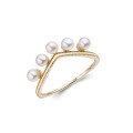 wholesale 14K gold-plated 925 silver OL minimalist style natural freshwater pearl women's ring classic versatile geometric design-0-4
