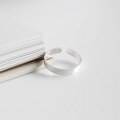 wholesale S925 Sterling Silver Korean Version Fashion Minimalist Plain Brushed Open Joint Ring Tail Ring Band-0-1