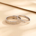 wholesale S925 sterling silver new Chinese retro-style "Shang Shang Qian" couple rings, a pair of niche-designed national trend-inspired matching bands-0-3