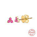 wholesale S925 Sterling Silver Geometric Clover Diamond Accent Luxury Earrings for Women, Cross-border Best-seller-0-13