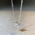 S925 Silver Classic Four-Prong High-Carbon Moissanite Pendant, 1 Carat or 50 Points-0-2