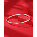 wholesale 999 Sterling Silver Möbius Ring Bracelet for Women, Minimalist Luxury Small-Loan Design, Exquisite Solid Pure Silver Youthful Style Silver Bangle-0-2
