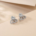 wholesale S925 Sterling Silver Fashion Zircon Ear Studs, Niche High-End European and American Designer Style, Wholesale Pure Silver Earrings-0-2