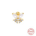 wholesale S925 Sterling Silver Single Butterfly-shaped Screw Ear Cuff, Cross-border Creative Fashion Earring-0-5