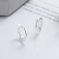 wholesale S925 Sterling Silver Japanese Korean Minimalist Ins Bamboo-Inspired Hoop Ear Clasp Commuting Earrings for Women-0-0