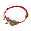 wholesale S925 Sterling Silver Awakening Lion Red Rope Bracelet, Unisex Minimalist Design Handwoven Zodiac Year Couple's Cord-0-4