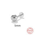 wholesale S925 Sterling Silver Creative Ball Stud Earrings, Korean Style Flat Head Threaded Soft Helix Piercing-0-10