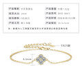 S925 Sterling Silver Four-Leaf Clover Moissanite Bracelet for Women-0-7
