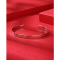 wholesale 925 Sterling Silver Smooth Surface Openable Minimalist Fashion Simple Circle Niche Young Women's Bracelet for Girlfriend-0-3