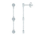Sterling Silver Moissanite Chain Tassel Earrings, Wholesale-0-20
