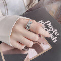 wholesale S925 Sterling Silver Letter Belt Buckle Ring Adjustable Index Finger Ring European and American Fashion Cross-Border Best Seller-0-2