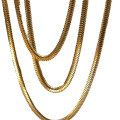 wholesale 18K Gold Italian Imported Soft Snake Chain Flat Chain Collarbone Chain with a Premium Feel, Versatile and Trendy-0-4