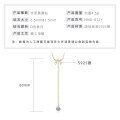 S925 Sterling Silver Y-shaped Tassel Necklace with Moissanite Bow Pendant-0-5