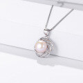 wholesale 925 Sterling Silver Freshwater Pearl Necklace for Women, Autumn and Winter Luxury Versatile Minimalist Advanced Pendant Mother's Style Collarbone Chain-0-1