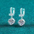 S925 Sterling Silver Moissanite Stud Earrings, Simple and Versatile-0-4