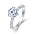wholesale 925 Silver Metal Material Hot-selling Versatile Women's Ring, Light Luxury High-end Sense, Exquisite Craftsmanship Fashionable Popular Moissanite Ring Wholesale-0-1