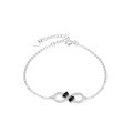 wholesale S925 Sterling Silver Figure 8 Bracelet for Women, Luxury Minimalist Design with Diamond Accents, Infinite Love Number Jewelry-0-4