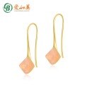 wholesale 925 Sterling Silver Japanese Light Luxury Autumn Winter Minimalist Geometric Floral Crystal Ear Hook Hong Kong Style Retro Earrings Wholesale-0-0