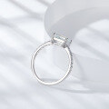 wholesale 18k gold-plated silver 5*7mm emerald-cut full moissanite ring selling hot in cross-border Instagram live-0-3