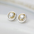wholesale S925 Sterling Silver Japanese Korean Minimalist Style Moissanite Stud Earrings Geometric Commuter Earrings Versatile Earrings for Women Wholesale-0-0