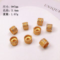wholesale Metal S925 gold-plated diamond spacer bead spacer accessory for bracelet necklace stringing cord DIY handmade semi-finished product-0-13