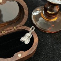 wholesale S925 Sterling Silver Peanut Pendant Women's Small Luxury DIY Necklace Elegant Fashion New High-end-Sterling silver